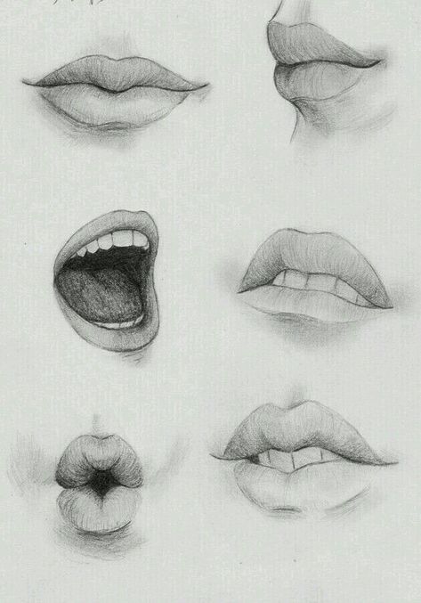 Lip Drawing, Desen Realist, Mouth Drawing, Drawing Hands, Výtvarné Reference, Drawing Eyes, Drawing Hair, Siluete Umane, Cool Pencil Drawings