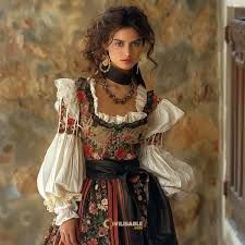 ittlian traditianal wear - Google Search Italy Traditional Dress, Italy Traditional Clothing, Italian Culture Traditional Dresses, Traditional Italian Dress, Centaur Paladin, Traditional Italian Clothing, Italian Traditional Dress, Boho Attire, Italy Clothing