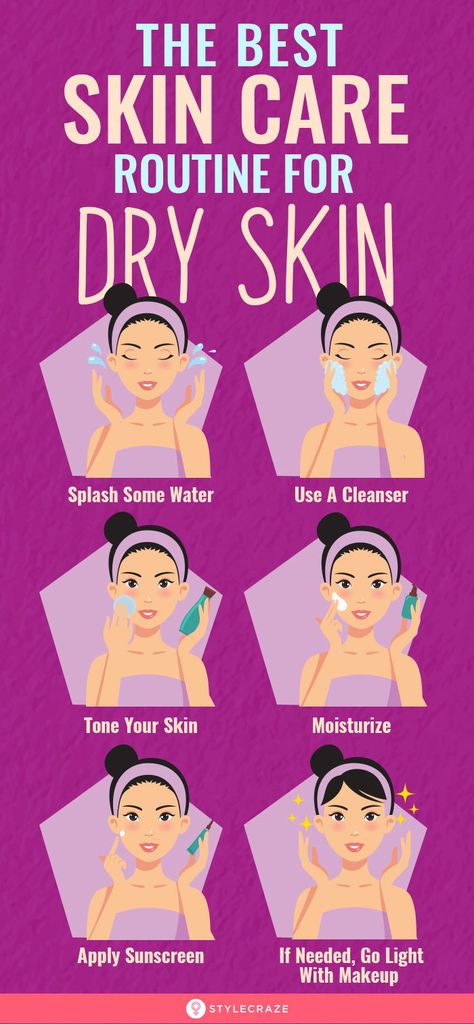 The Best Skin Care Routine For Dry Skin: There are a lot of concerns associated with dry skin, such as flakiness and itching. However, with proper care, you can tackle these problems. Following a consistent daily skin care routine for dry skin is the trick to achieving moisturized and dewy skin. Here’s what you need to do to achieve that. #Skin #Skincare #SkincareTips #DrySkin #SkincareRoutine Routine For Dry Skin, Dry Skin Routine, Dry Skin Care Routine, Dry Skin On Face, Diy Skin Care Routine, Dry Skin Remedies, Best Skin Care Routine, The Best Skin Care, Dry Skin Care