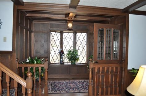 How Do You Paint a Tudor Style Home? - The Decorologist Classic Tudor Interior, Tudor Interior Paint Colors, Tudor Color Palette, Tudor Interior Design Inspiration, Tudor Paint Colors, Storybook Cottage Interior, Tudor Style Kitchen, English Tudor Homes Interior, Tudor Style Homes Interior