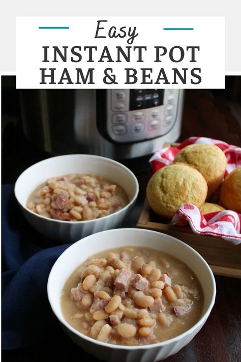 Instant Pot Ham Beans, Instapot Soup Beans, Instapot White Beans And Ham, Instapot Ham And Beans No Soak, Ham And Bean Soup Recipes Instant Pot With Canned Beans, Instant Pot Ham And White Bean Soup, Insta Pot Ham And Bean Soup Recipes, Instant Pot Ham And Beans With Ham Bone, Instant Pot Navy Beans And Ham Hocks