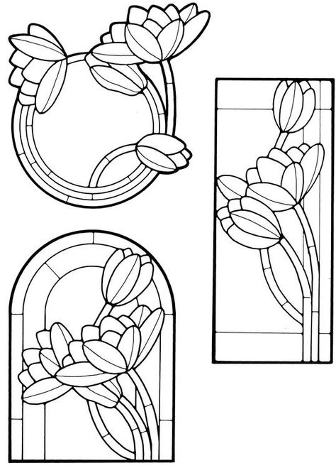 Art Nouveau Stained Glass, Motifs Art Nouveau, Glass Painting Patterns, Flower Pattern Drawing, زجاج ملون, Stained Glass Quilt, Art Nouveau Pattern, Glass Painting Designs, Stained Glass Pattern