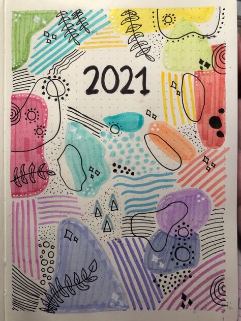 Binder Drawings Cover, Binder Cover Ideas Drawing, 2023 Bullet Journal Cover, Cute Binder Covers, 2023 Bullet Journal, Scrapbook Design Layout, Bullet Journal Cover, Bullet Journal Font, Bullet Journal Mood Tracker Ideas