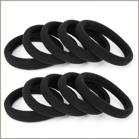 100PCS Large Black Hair Ties Band   Thick Cotton Seamless Ponytail Holders   Hair Elastics Hair Bands for Thick Heavy and Cur Black Hair Ties, Black Hair Band, Curly Hair Ponytail, Hair Accessories Ponytail, Black Rubber Bands, Tie For Women, Casual Hairstyles, Hair Rings, Elastic Hair Ties