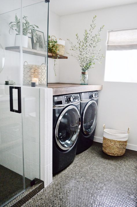 Bath Laundry Combo, Bathroom Laundry Room Combo, Laundry Room Bathroom Combo, Laundry Bathroom Combo, Bathroom With Laundry, Basement Laundry, Bathroom Laundry Room, Laundry Room Renovation, Laundry Room Bathroom