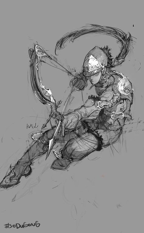 Archer Pose, White Drawing, Male Character, Bow And Arrow, Gambar Figur, 캐릭터 드로잉, Arte Sketchbook, Character Poses, Poses References