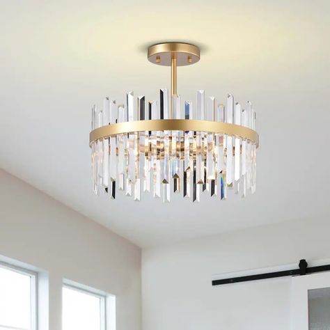 Flush mount chandelier