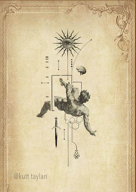 #icarus #tattoo #design Greek Mythology Tattoos Shoulder, Icarus Leg Tattoo, Daedalus Tattoo, Men Back Tattoo Ideas, Icarus Falling Tattoo, Icarus Tattoo Design, Fall Of Icarus Tattoo, Icarus Falling, Tom Tattoo