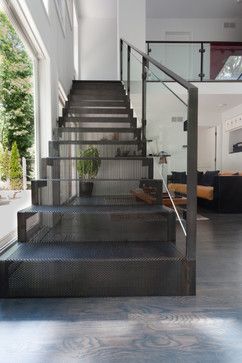 Industrial Stairs Railing, Modern Staircase Railing, Custom Stairs, Modern Staircase Design, Industrial Stairs, Interior Stair Railing, Modern Railing, Modern Stair Railing, Staircase Design Modern