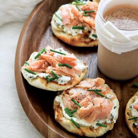 Smoked-Trout-and-Caper-Cream-Cheese Toasts // More Quick Appetizers: www.foodandwine.c... #foodandwine Cream Cheese Toast, Cheese Toast Recipe, Mini Hamburgers, Trout Recipes, Smoked Trout, Easy Holiday Recipes, Quick Appetizers, Cheese Toast, Think Food