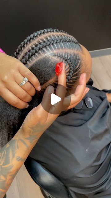 💫BRAIDER 💫 on Instagram: "The process🔥  Style: 6 stitch braids 🔥🔥  May books open. ———————————————— #atlantabraids #braidsatlanta #stitchbraids #braidideas #prettybraids" Cool Cornrow Hairstyles, Cute All Back Cornrows Hairstyles, Six Braids Cornrow, Different Styles Of Braids Hairstyles, Cornrows Braids Hairstyles 2024, Hair Styles Breads, Quick Vacation Braids, Quick Stitch Braid Styles, How To Make Stitch Braids