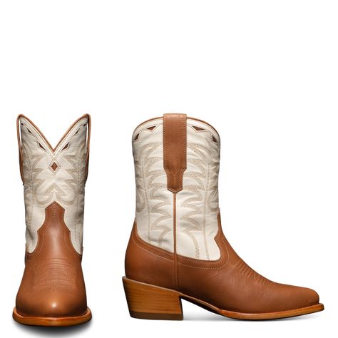 Western Ladies Boots | The Jolene - Caramel | Tecovas Look Western, Roper Boots, Ladies Boots, Boots Western, Heel Caps, Leather Mary Janes, Western Cowboy Boots, Brown Leather Boots, Ankle Bootie