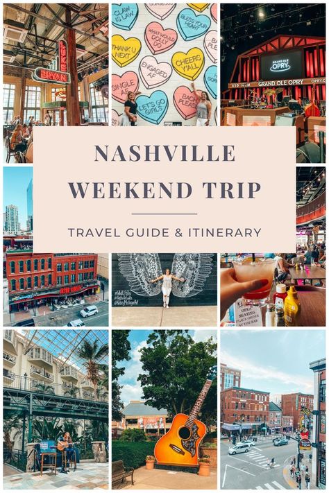 Nashville Weekend Girl's Trip Travel Guide & Itinerary Bachelorette Road Trip, Nashville Weekend Trip, Nashville Must Do, Nashville Girls Weekend, Nashville Weekend, I Believe In Nashville, Nashville Travel Guide, Smokey Mountains Vacation, Weekend In Nashville