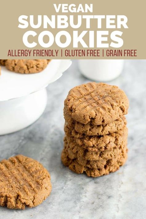 Sunflower Butter Cookies, Sunbutter Cookies, Sunbutter Recipes, Dairy Free Brownies, Healthy Afternoon Snacks, Cookies Gluten Free, Afternoon Snack, Vegan Dessert Recipes, Vegan Cookies