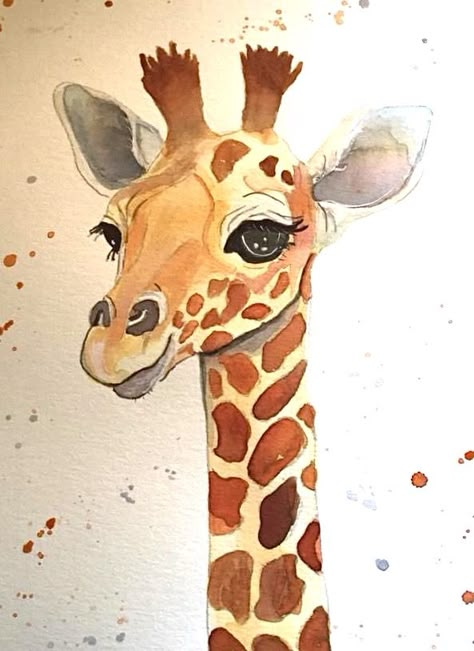 Girafe Aesthetic Drawing, Girrafe Aesthetic Drawing, Giraffe Aesthetic Drawing, Girrafe Painting Easy, Giraffe Template, Giraffe Watercolor Painting Easy, Funny Giraffe Painting, Giraffe Images, Cartoon Giraffe