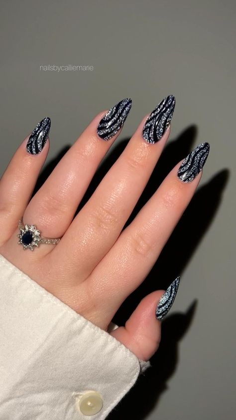 Sparkly Nail Inspo @nailsbycalliemarie in 2022 | Black nails with glitter, Black sparkle nails, Concert nails Black Sparkle Nails, Concert Nails, Black Nails With Glitter, Nails Yellow, Almond Nails Designs, Nail Art Designs Videos, Sparkle Nails, Nail Designs Glitter, Sparkly Nails