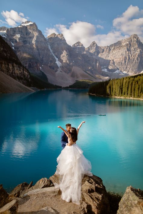 Heli Elopement, Yellowstone Wedding, Eloped Wedding, Pre Wedding Praia, New York City Streets, Banff Elopement, Adventure Wedding Photography, Banff National Park Canada, Nz Wedding