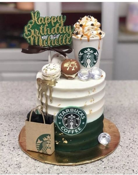 Starbucks Birthday Cake, Starbucks Birthday Party, Starbucks Party, Starbucks Cake, Starbucks Birthday, Birthday Cakes For Teens, Things To Do With Friends, Coffee Party, Starbucks Drinks Recipes