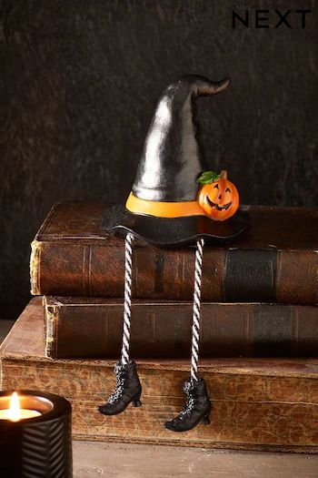 Halloween | Next Official Site Air Dry Clay Halloween, Halloween Witches Hat, Witch Things, Clay Halloween, Pumpkin Ornaments, Hat Ornament, Witch Boots, Halloween Hat, Halloween Clay