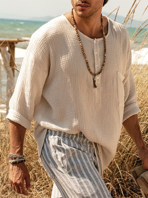 Bohemian Shirt Men, Boho Clothes Men, Hippie Men Outfit, Boho Mens Fashion, Bohemian Outfits For Men, Mens Boho Fashion, Bohemian Mens Fashion, Hippie Style Men, Bohemian Outfit Men