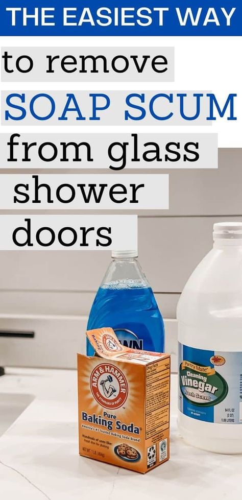 Cleaning Glass Shower Doors, Shower Door Cleaner, Cleaning Shower Glass, Shower Cleaning Hacks, Homemade Shower Cleaner, Clean Shower Doors, Clean Shower, Easy Cleaning Hacks, Diy Cleaning Solution