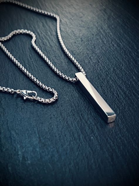 Stainless Steel Mens Necklace, Men’s Necklaces, Men’s Jewellery, Silver Chain Men, Man Jewellery, Mans Clothes, Rich Jewelry, Mens Pendant Necklace, Men Jewellery