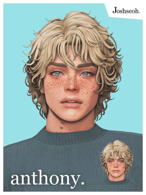 Anthony Hair | Patreon Sims 4 Maxis Match Cc Overlay, Sims 4 Cc Red Undereye, Ts4 Male Hair Cc Patreon, Sims 4 Alpha Overlay, Sims 4 Cc For Elders, Sims 4 Face Shadow, Sims 4 Clay Hair, Sims 4 Cc Curly Hair Male Alpha, Boys Hair Sims 4 Cc