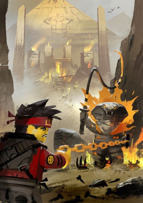 ArtStation - Ninjago Pyro Vipers Art Lego Kai, Story Development, Ninjago Art, Lego Sculptures, Minecraft Mobs, Naruto Oc Characters, Lego Craft, Cartoon Fan, Naruto Oc