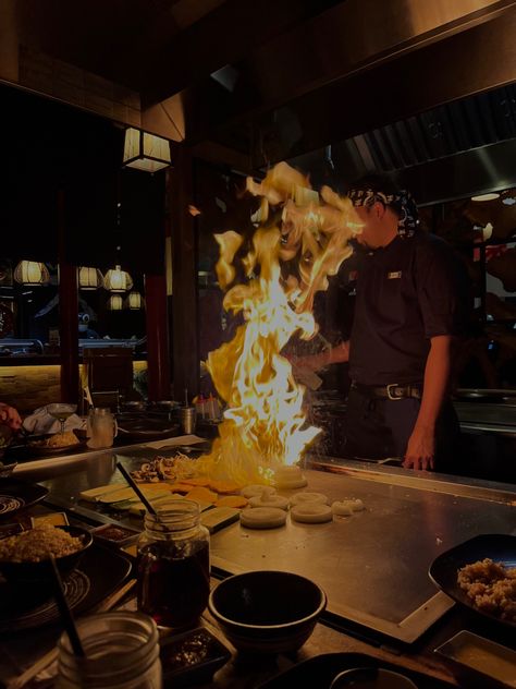 Hibachi Food, Fire Restaurant, Hibachi Restaurant, Bbq Lamb, Hibachi Grill, Lamb Skewers, Restaurant Pictures, Miami Restaurants, Charcoal Grills