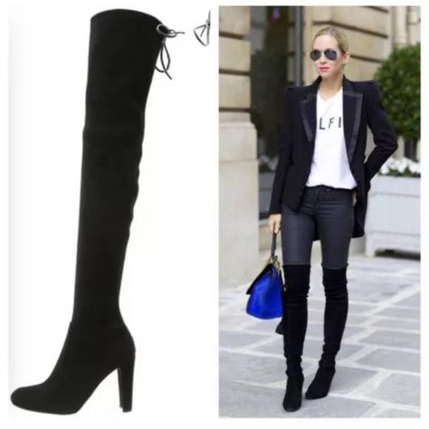 Most Expensive Shoes, Stuart Weitzman Highland, Over The Knee Boot Outfit, Suede Over The Knee Boots, Knee Boots Outfit, Stuart Weitzman Boots, Otk Boots, Over The, Suede Leather Boots