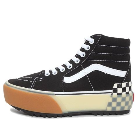 Vans Platform Outfit, Platform Outfit, Hi Top Vans, Graduation Shoes, Checkerboard Vans, White Shoes Sneakers, Vans Sk8 Hi, Men's Vans, Trendy Summer Outfits