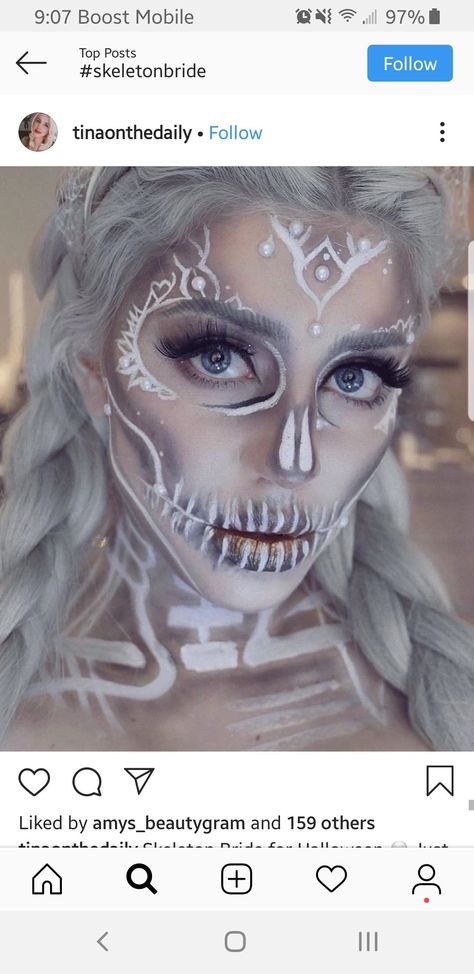 Skeleton Bride Makeup, Skeleton Bride And Groom Costume, White Skeleton Makeup, Scary Bride Costume, Halloween Bride Makeup, Skeleton Bride Costume, Glam Skeleton Makeup, Pretty Skeleton Makeup, Cute Skeleton Makeup