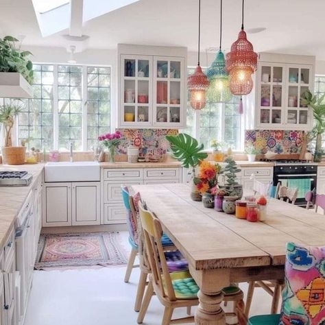 Boho Kitchen, Dream House Interior, Dream House Decor, Kitchen Colors, Home N Decor, Dream Home Design, Home Fashion, Home Decor Kitchen, Kitchen Inspirations