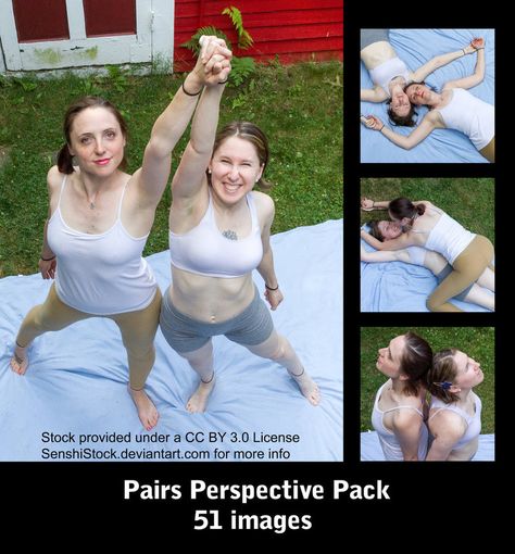 Pairs Perspective Pack - Free Preview! by SenshiStock Female Action Poses, Gesture Drawing Poses, Perspective Art, Human Reference, Human Poses Reference, Figure Poses, Character Poses, Dynamic Poses, Cool Poses