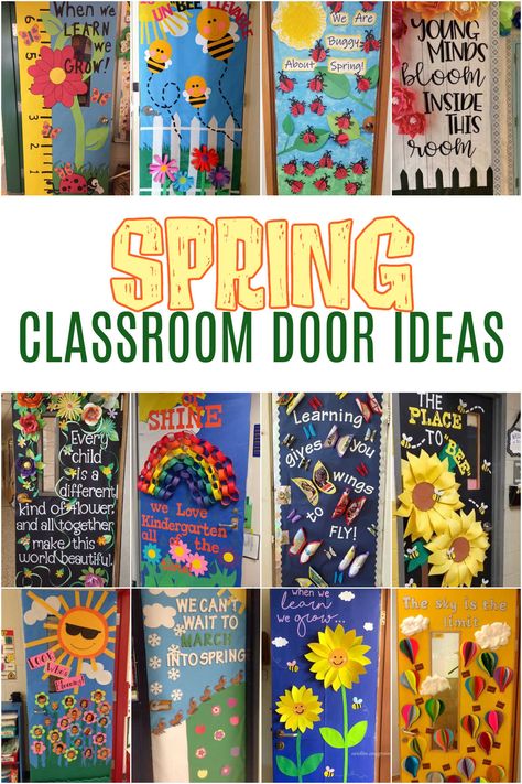 Door Ideas For Classroom, Preschool Door Ideas, Kindergarten Classroom Door, Easter Classroom Door, Preschool Door Decorations, Spring Bulletin Board Ideas, Spring Classroom Decorations, Spring Classroom Door, Class Door Decorations