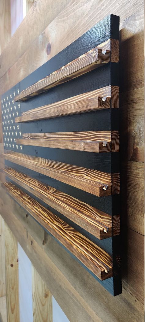 Military Coin Display, Challenge Coin Holder, Flag Diy, Challenge Coin Display, Rustic Flags, Wooden American Flag, Flag Display, American Flag Wood, Wooden Flag