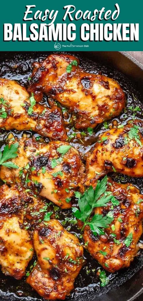 Italian Baked Chicken Breast, Easy Balsamic Chicken, Balsamic Chicken Marinades, Balsamic Chicken Thighs, Honey Balsamic Chicken, Balsamic Chicken Recipes, Balsamic Marinade, Balsamic Glazed Chicken, Garlic Honey