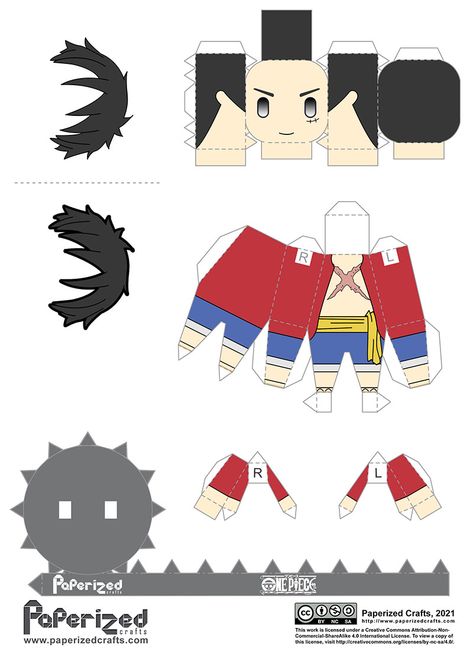 One Piece: Monkey D. Luffy (Timeskip) Paperized | Paperized Crafts Paperized Crafts, One Piece Birthdays, One Piece Monkey D Luffy, Anime Paper, Paper Toys Template, Papercraft Printable, Anime Printables, Paper Doll Template, Papercraft Templates