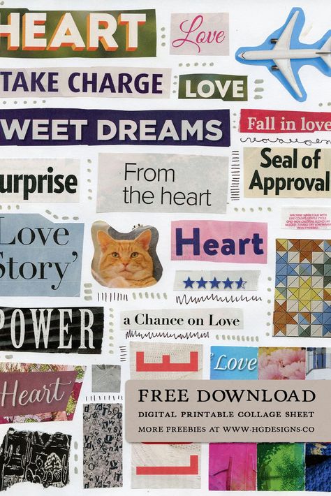 Free Download: Digital Printable Collage Sheet – HG Designs Digital Collage Sheets Free Ephemera, Free Collage Sheets, Digital Collage Sheets Free, Collage Images Free Printables, Free Printable Collage Sheets, Free Collage Printables, Sticker Sheets Free Printable, Journal Stickers Free Printable, Collage Items