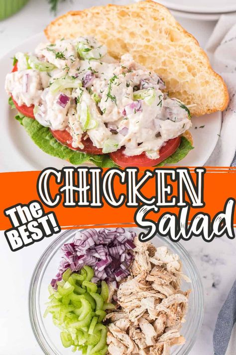 The Best Classic Chicken Salad Cold Chicken Salads, Chicken Salad Dressing, Classic Chicken Salad, Best Chicken Salad Recipe, Homemade Chicken Salads, Creamy Salad, Blta Chicken Salad, Chicken Salad Lettuce Wraps, Chicken Salad Lettuce