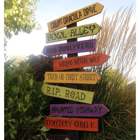 Halloween Street Names | Halloween Road Signs A Sign, Road, Signs, Halloween