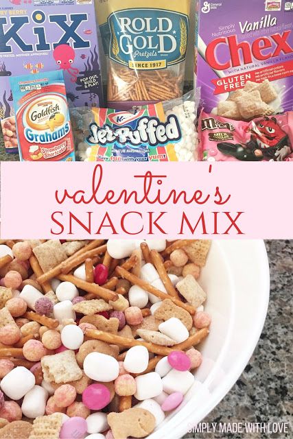 Valentines Snacks, Valentine Desserts, Preschool Valentines, Parenting Ideas, Valentines Day Food, Friday Favorites, Chex Mix, Valentines Day Treats, Valentines Food