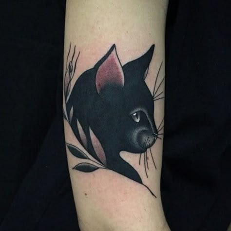 Black cat tattoo | Nov 1st 2019 | 1223310 Cat Portrait Tattoos, Black Cat Tattoo, Cute Cat Tattoo, Pawprint Tattoo, Black Cat Tattoos, Tattoos For Women Half Sleeve, Cat Tattoos, Cat Tattoo Designs, Tattoo Cover