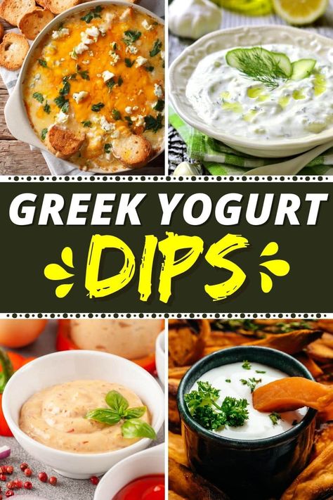 Try these Greek yogurt dips for healthy apps you can feel good about. From tzatziki to ranch to pesto, there are so many delicious dip recipes to choose from. Yogurt Dip For Veggies, Greek Yogurt Dipping Sauce, Dips Easy, Greek Dip Recipes, Yogurt Dips, Greek Yogurt Ranch Dip, Best Greek Yogurt, Yogurt Dipping Sauce, Greek Yogurt Ranch