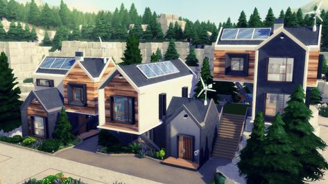 Sims 4 Eco Mansion, The Sims 4 Eco Lifestyle House, Eco Lifestyle Sims 4 House, Eco Lifestyle Sims 4, Sims 4 Eco Lifestyle House, Eco Community, Cc The Sims 4, Community Homes, Sims Inspiration