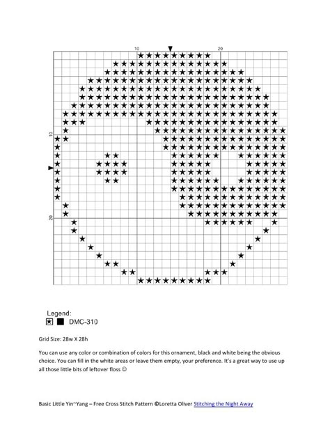 Yin Yang Free Cross Stitch Pattern Ying Yang Crochet Pattern Free, Free Cross Stitch Pattern, Dragon Cross Stitch, Crochet Wall Hangings, Knitting Machine Projects, Cross Stitch Supplies, Plastic Canvas Patterns Free, Mini Cross Stitch, Cross Stitch Patterns Free