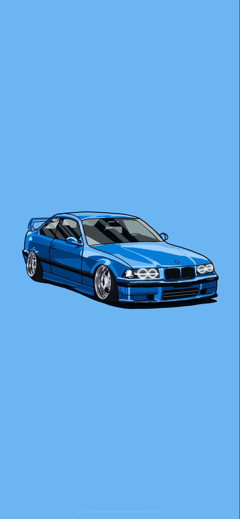 Car Phone Backgrounds, Blue Bmw Wallpapers, Car Pattern Design, Bmw E36 Wallpapers Iphone, Bmw Art Car Wallpaper, E36 M3 Wallpaper, Bmw Art Wallpaper, Cars Cartoon Wallpaper, Blue Car Aesthetic