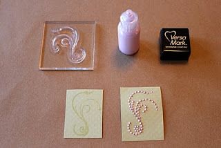 Make your own pearl flourishes—use a flourish stamp and watermark ink pad, stamp the design and use it as a guide to follow along with liquid pearls. Scrapbooking Tips, Paper Craft Techniques, Liquid Pearls, Pearl Paint, Stamp Tutorial, Easy Handmade, Card Embellishments, Karten Design, Card Making Tips