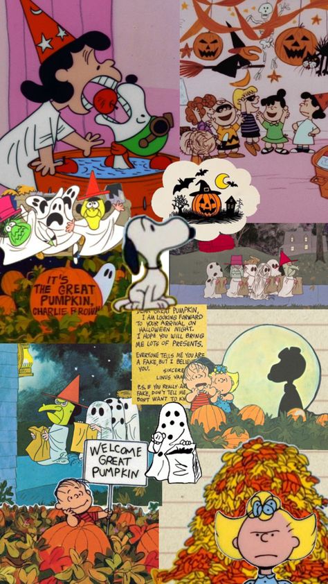 charlie browns halloween 👻 Charlie Brown Halloween Wallpapers, Halloween Charlie Brown, Simpson Wallpaper Iphone, Halloween Wallpaper Iphone Backgrounds, Charlie Brown Halloween, Peanuts Halloween, Halloween Wallpapers, Creepy Halloween Decorations, Snoopy Wallpaper