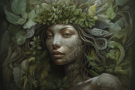 Goddess of the Earth created with AI by Amanda Church Goddess Of The Earth, Earth Goddess Aesthetic, Gaia Aesthetic, Earth Goddess Art, Divinely Feminine, Mama Gaia, Greek Mythology Statue, Gaia Goddess, Dark Goddess